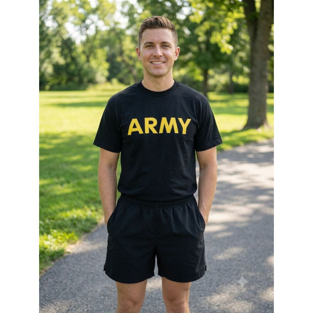 Official U.S. Army APFU (Army Physical Fitness Uniform) Training Set, Large EUC